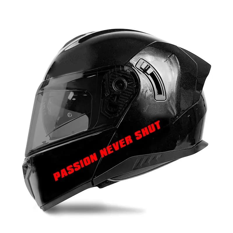 1 adesivo arcobaleno "PASSION NEVER SHUT", adesivo in vinile impermeabile per bici, moto, casco, laptop