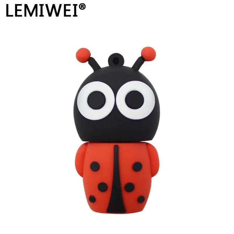 Nuovo Flash Usb Drive Disk Cute Beetle Memory Stick Pen drives Mini Pendrive personalizzato 4gb 8gb 16gb 32gb coccinella Cartoon U Disk