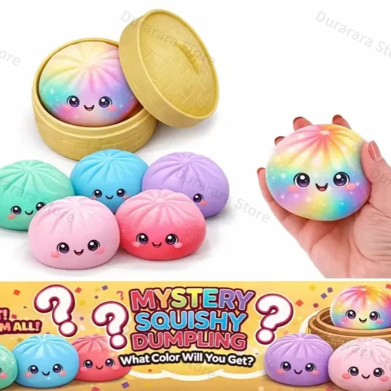 Nuovo Giocattolo Morbido a Forma di Raviolo in Maltosio, Trasparente e Colorato, Antistress, Giocattolo Sensoriale per Bambini e Adulti