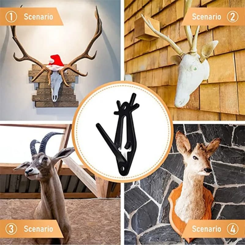 BHBD-Skull Hooks, Deer Skull Supports, Trophy Wall Hangers- Indoor And Outdoor Crafts Decorations