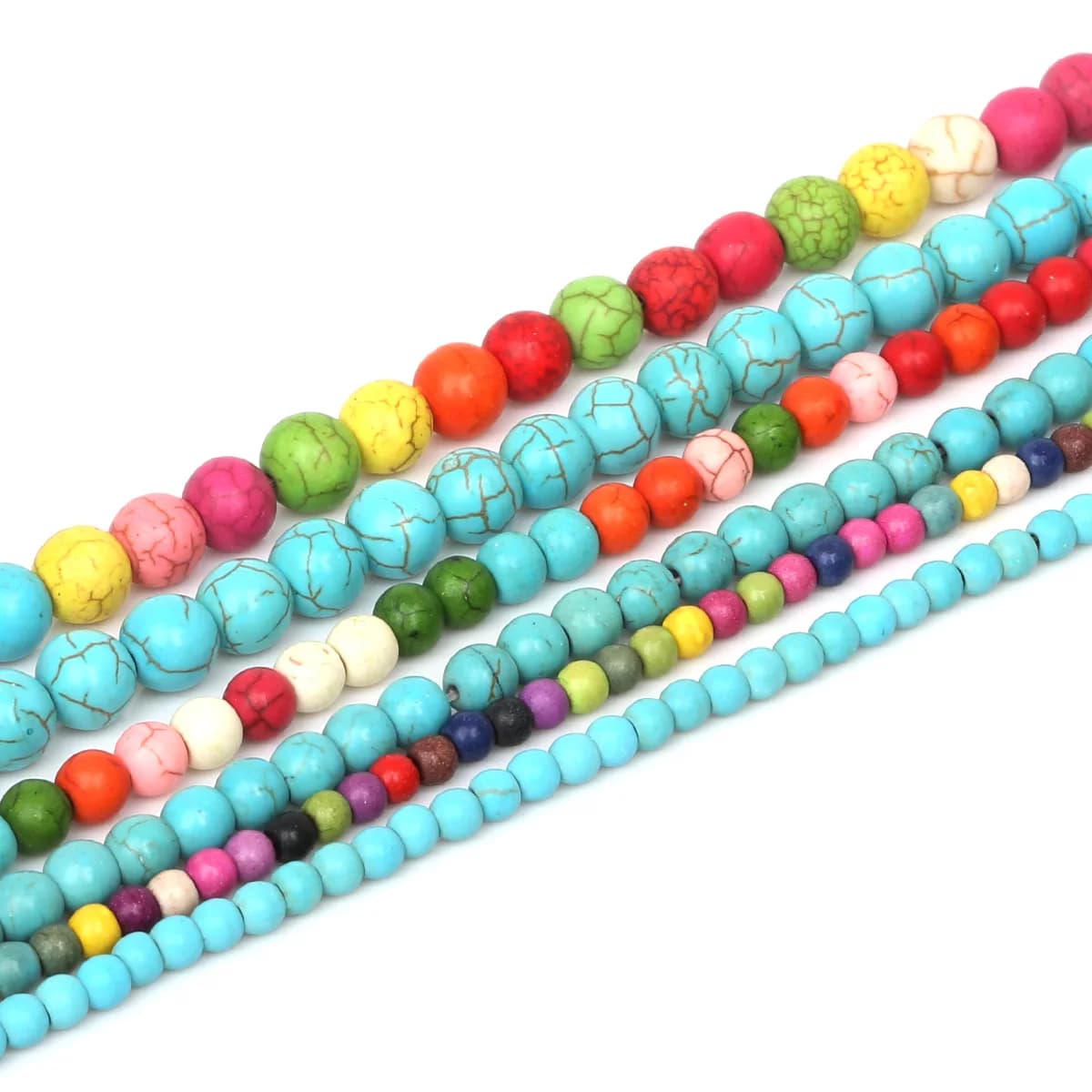 Perline distanziatrici rotonde in pietra naturale da 4 mm per la creazione di gioielli, collane, bracciali, accessori fai da te