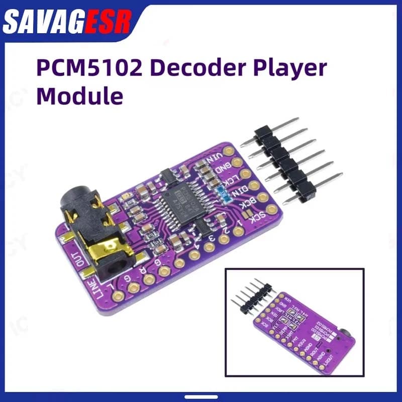 1-20 pz Modulo Decoder DAC PCM5102A con Interfaccia 5V PCM5102 per Raspberry Pi, Scheda Audio Digitale Formato I2S pHAT
