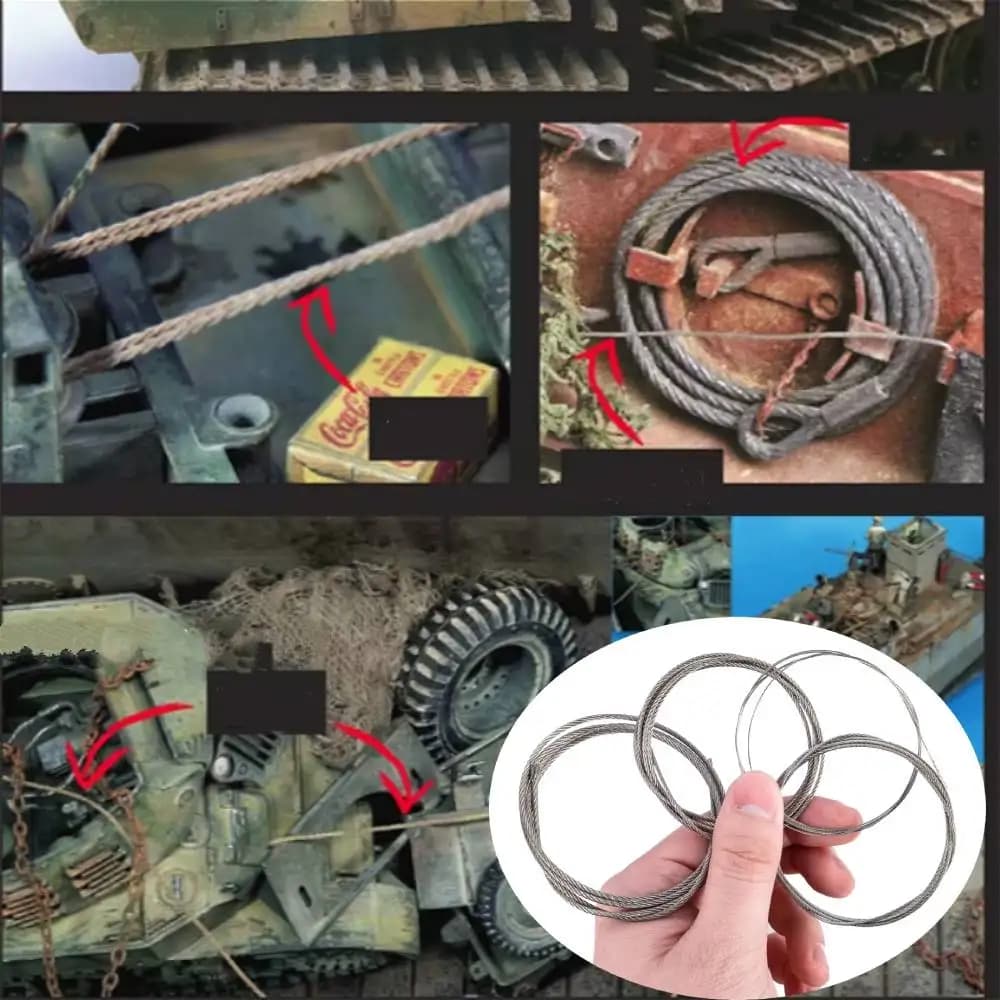 2 m landscape traction cable Traction cable Steel cable Carrozza Model Transformation Military scene materials