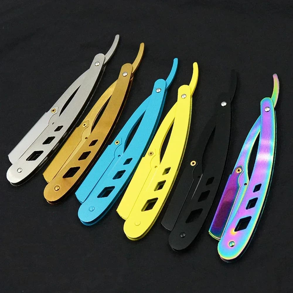 Barbershop Straight Edge Barber Razor Razor Shaving Manual Knives and Care Replaceable Blades Shavette Gift for Men