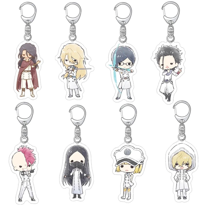 55MM Anime BLEACH Acrylic Keychain Bleach: Thousand-Year Blood War Ishida Uryuu Kuchiki Byakuya Kurosaki Ichigo Figure Gifts