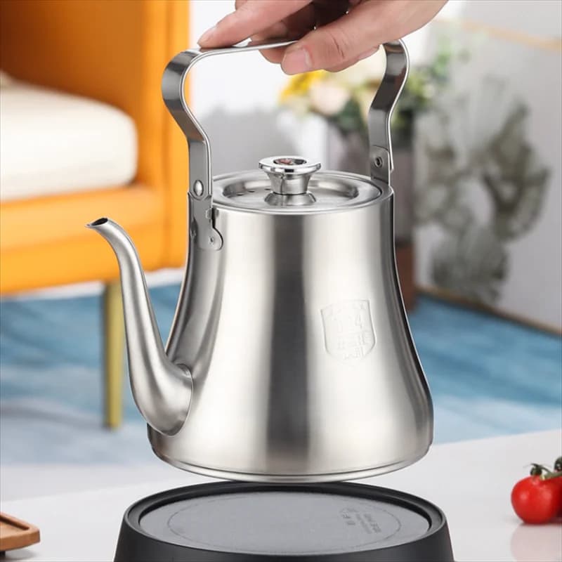 304 Stainless Steel Teapot,Stovetop Safe Water Kettle For Gas Stove,Electric Ceramic Cooker Catering Teapot for Restaurant Hotel