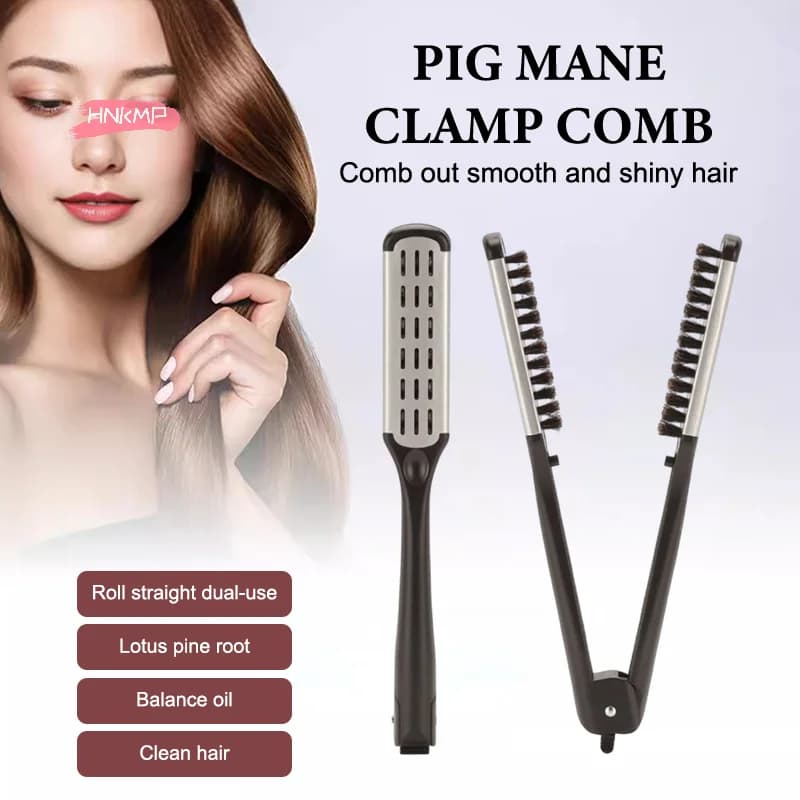 1Pc Pro Hairdresser Double V-Forma Pettine Hair Brush Tools For Styling FAI FROM YOU Straighten Non Mal Hair