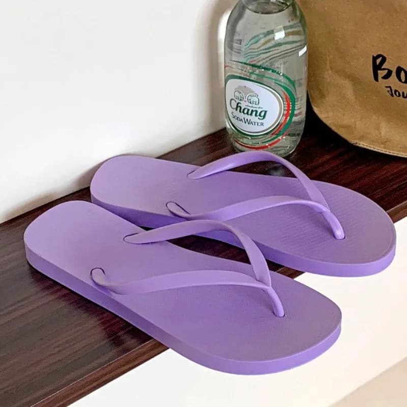 Ciabatte estive da donna con fondo piatto, antiscivolo, per bagno, leggere, con fondo morbido, per spiaggia, Sandalias De Mujer