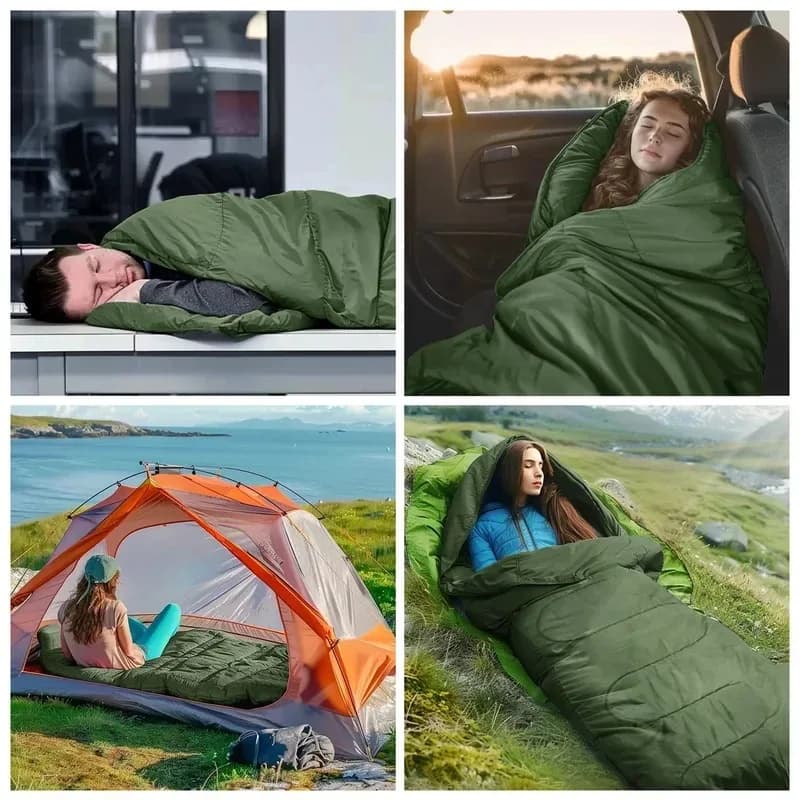 New Camping Expandable Sleeping Bag Adult 4 Season Outdoor Training Portable Warm Durable Workshop Nap