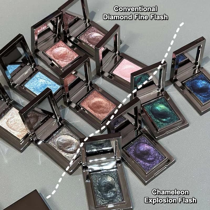 HERORANGE Ombretto Monocolore Perlato Scintillante Glitter Illuminante in Pasta per Trucco Occhi Donna