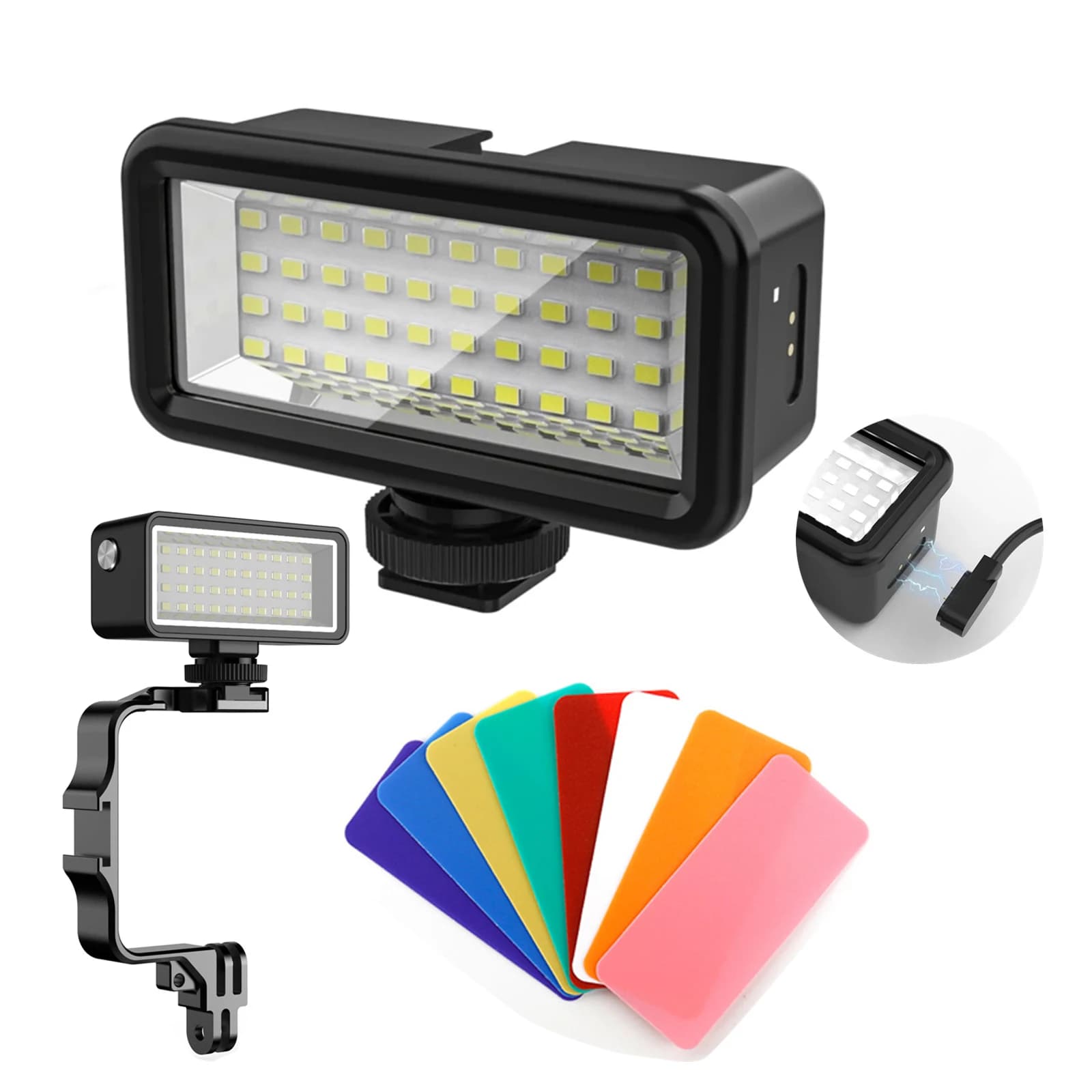 40M Raincoat Led Video Dive Filling Light Lamp For DJI Gopro Hero 11 10 9 Dji Action 3 Action Camera Accessories SLR