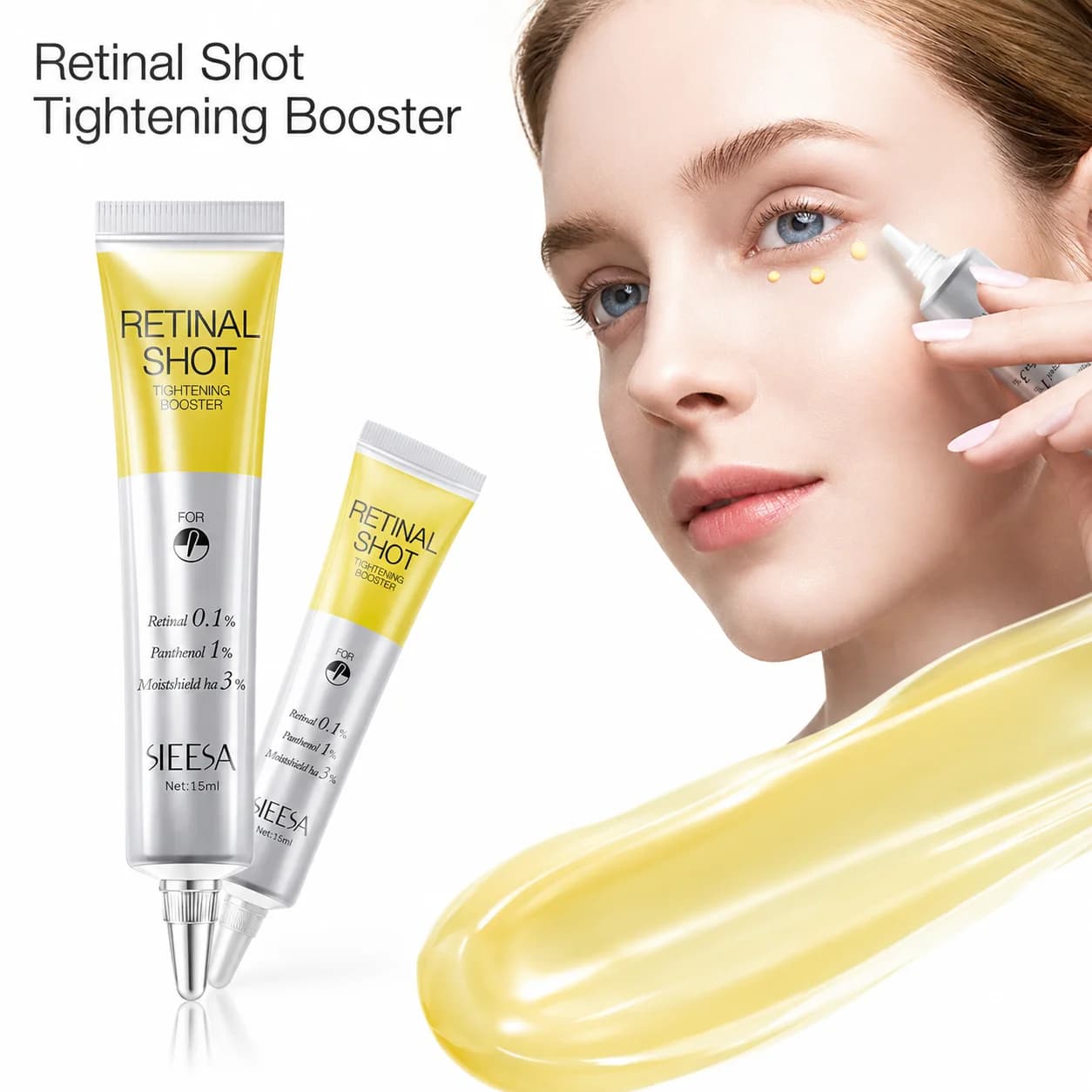 Retinol Eye Cream with Collagen Firming Hydrating Formula for Fine Lines Dark Circles Eye Bags and Sagging Eye Area Care