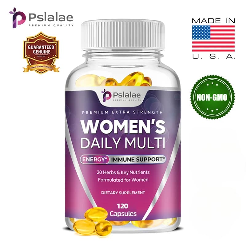 Women's multivitamin capsules contain a perfect blend of biotin, calcium and zinc to support immune function and energy