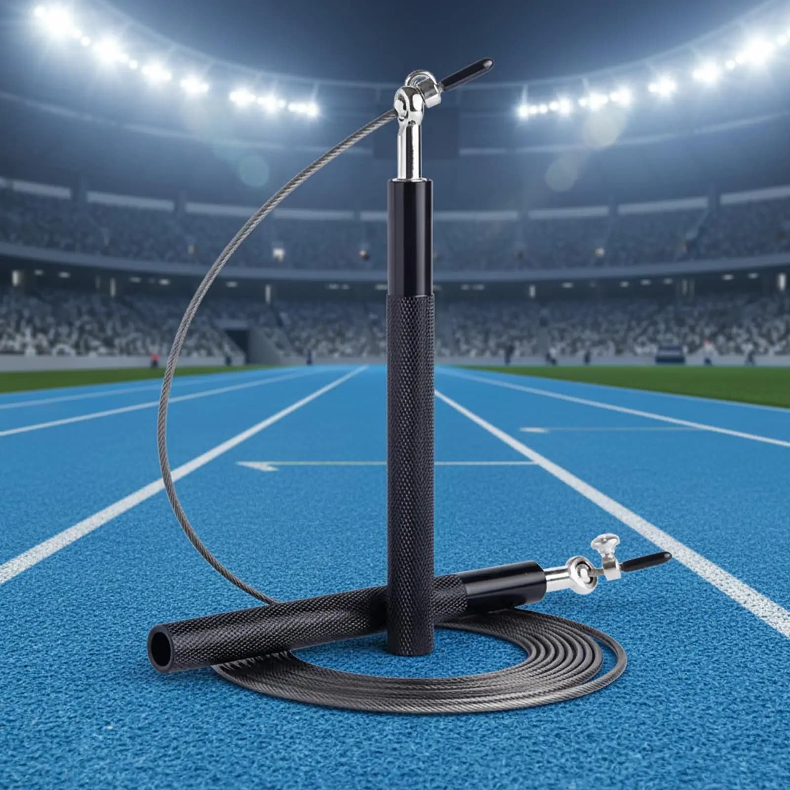 Adjustable Speed Jump Rope with Steel Cable Anti Slip Handles Fast Rotation for Crossfit Workout