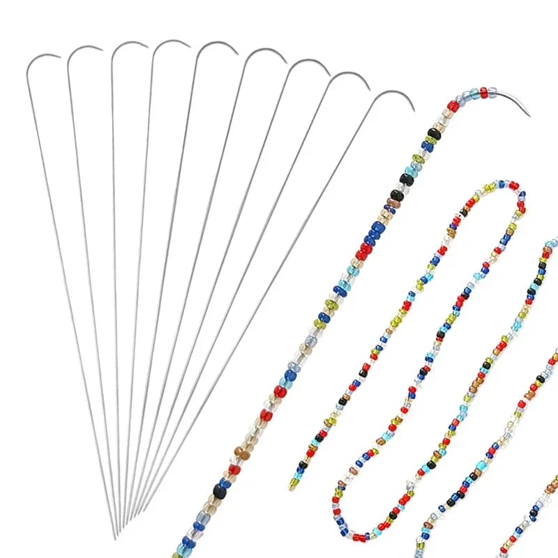 3 pz/set Curvo Perline Aghi In Acciaio Perlina Spinner Ago Perlina Sottile Perline Aghi per FAI DA TE Creazione di Gioielli Forniture Per Cucire