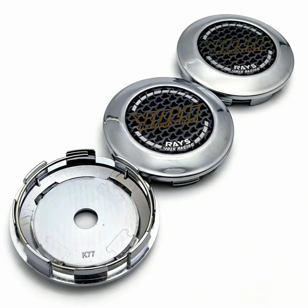 4pcs 77MM Clip 72MM JDM Epoxy Resin VOLK Logo Emblem Car Wheel Center Caps Rim Hubcaps Dust Cover Wheels Hub Cap Car Accessories