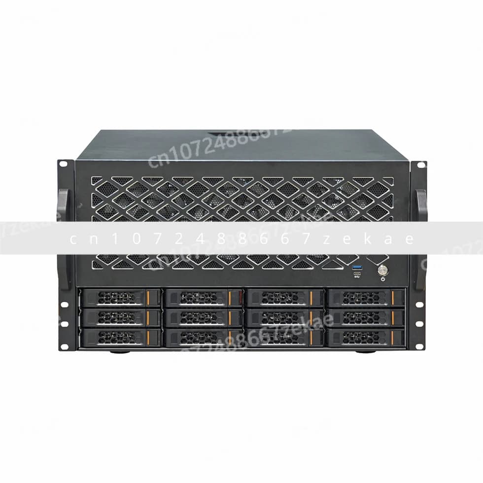 Supporto per custodia Nas da 12 dischi Server di archiviazione aziendale per montaggio su rack da tavolo a linea fredda a 360 gradi