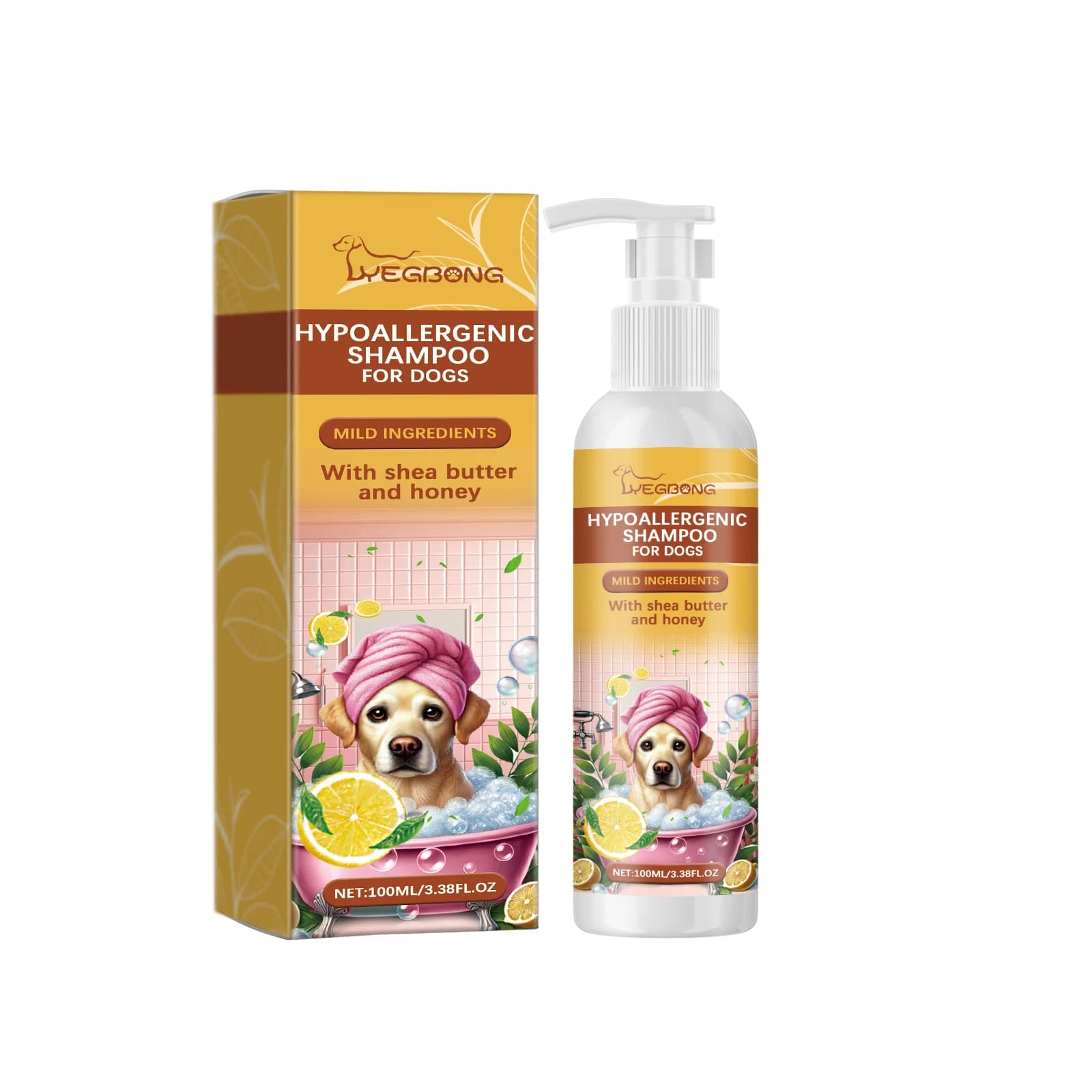 Shampoo For Dogs, Gentle Cleansing Shampoo For Dog Hair Moist, Smooth And Tangle-Free