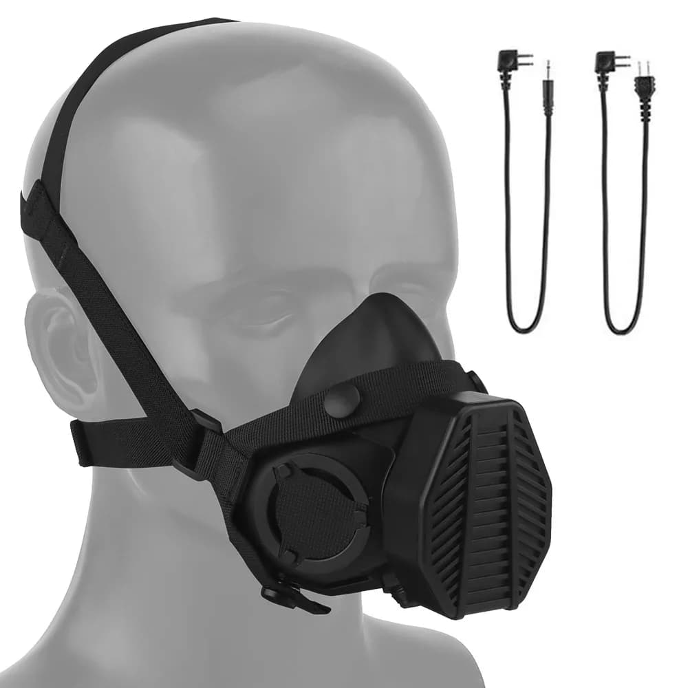 SOTR maschera respiratore tattico microfono integrato comunicazione operazioni speciali mezza maschera filtro sostituibile CS maschere softair