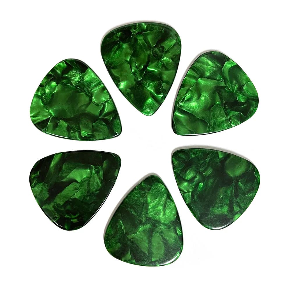 Lots of 50pcs Green Pearl Extra Heavy 1.5mm Blank Guitar Picks Plectrums For Electric Guitar Bass