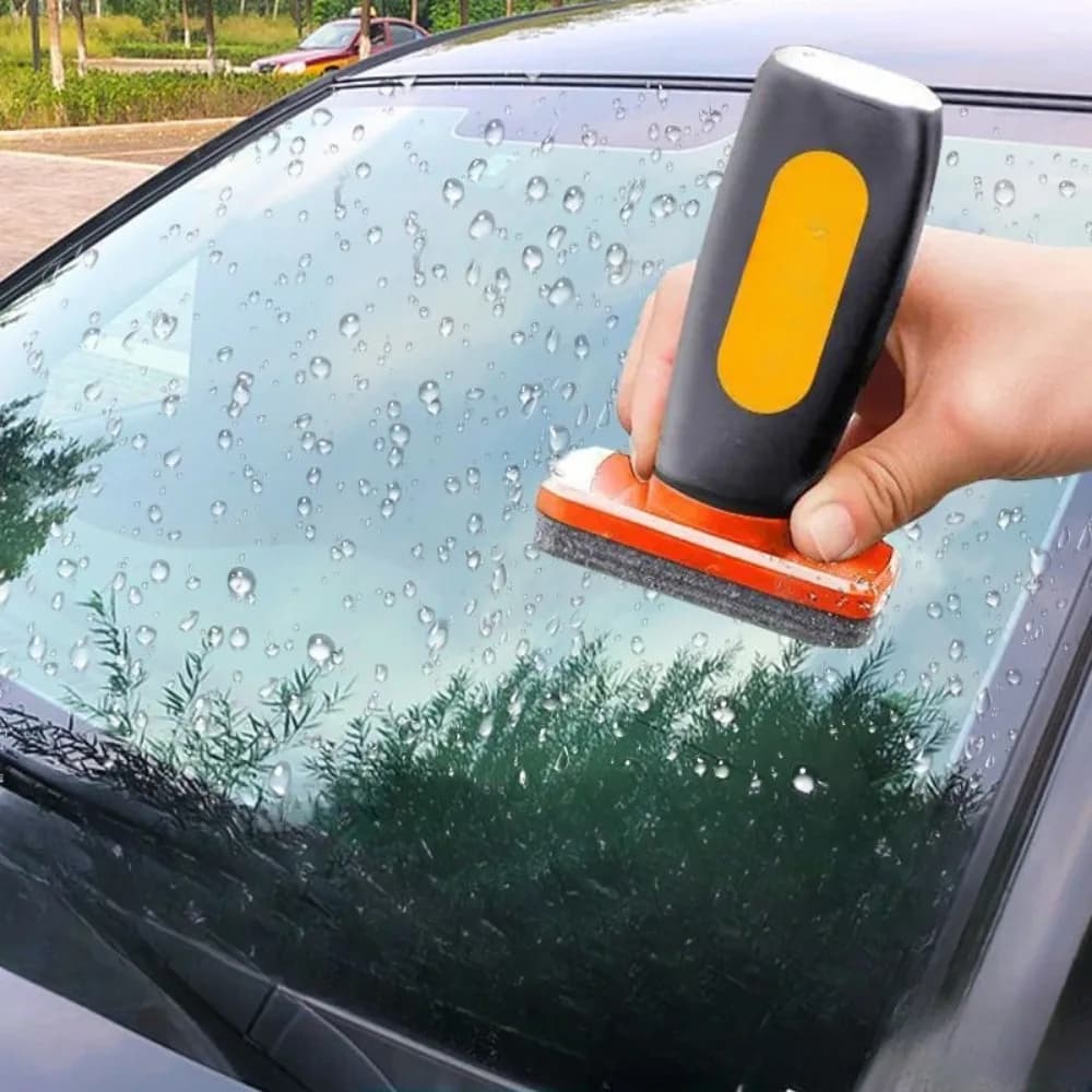 Agente antiappannamento per vetro Agente detergente per pellicola sgrassante per parabrezza per auto Agente antipioggia Spazzola per pulizia vetro multifunzionale