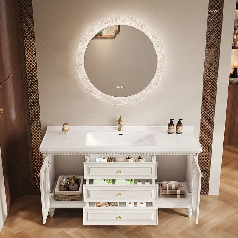 Perfume Mirror Bathroom Cabinet Makeup Display Corner Narrow Space Saver Cupboard Luxury Modern Jewelry Gabinete Hotel Furniture