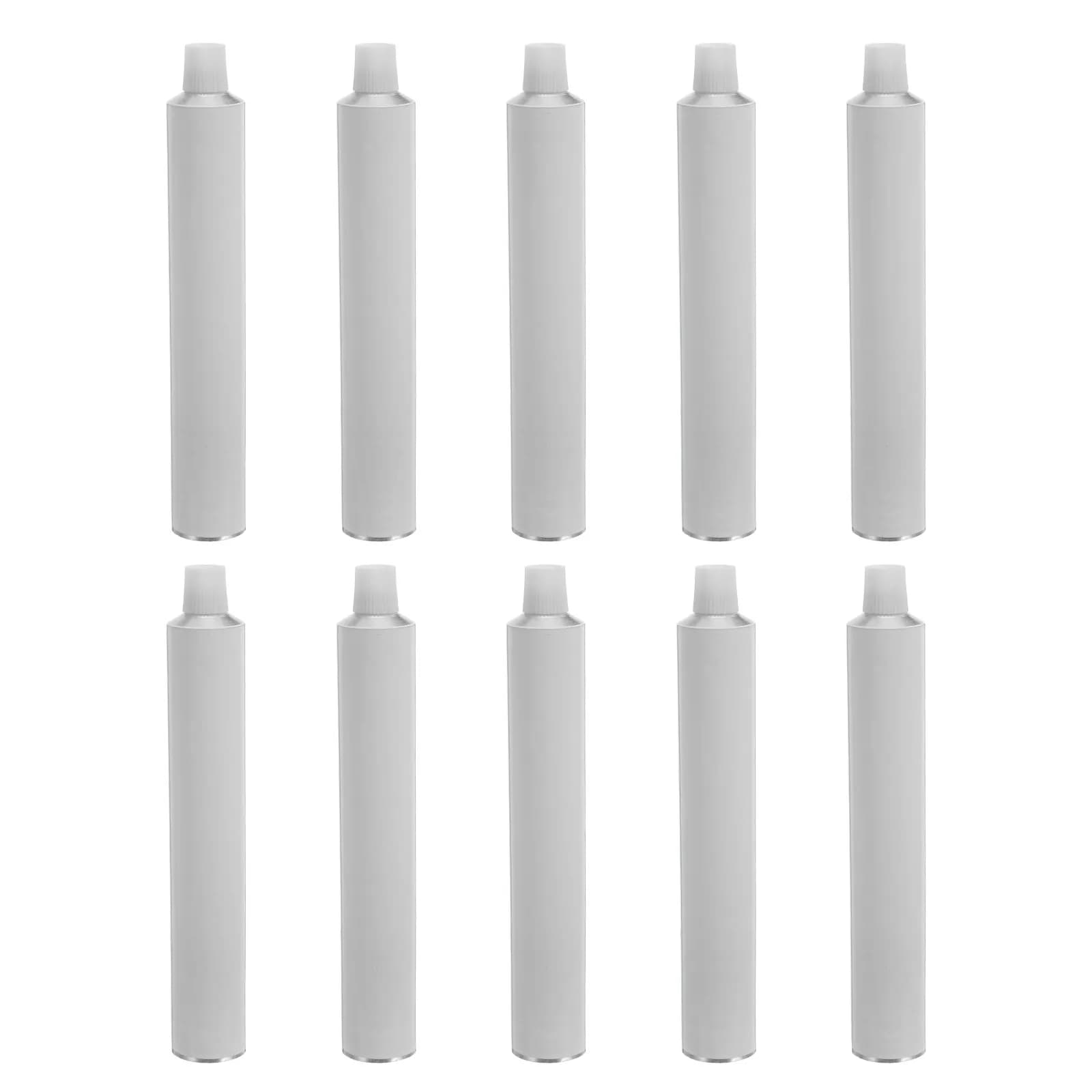 10Pcs Refillable Aluminum Paint Tubes Empty Storage Containers Oil Acrylic Watercolor Gouache Paint Tubes for Studio Artists