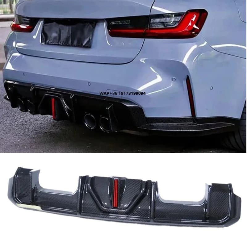 NEW 2024 G80 M3 G82 M4 Rear LED Diffuser in Spoiler Carbon Fiber Lower for Rear bumper