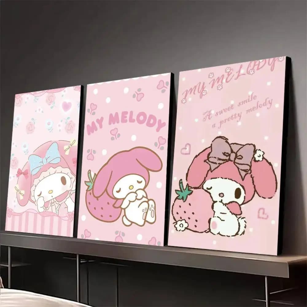 My Melody Sanrio Diamond Painting Cute Handmade Art Gift Cartoon Diamond Home Decoration