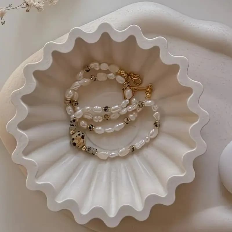 Top Quality Silicone Candle Mold Wavy Lace Bowl Shape for Gypsum Cement Aromatherapy Resin DIY Flower Pot Storage Home