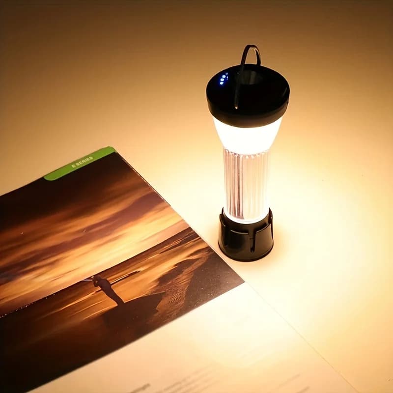 LED Camping Lantern With Tripod Dimmable Rechargeable Portable Tent Lamp Waterproof Camping Light For Outdoor Hiking Picnic