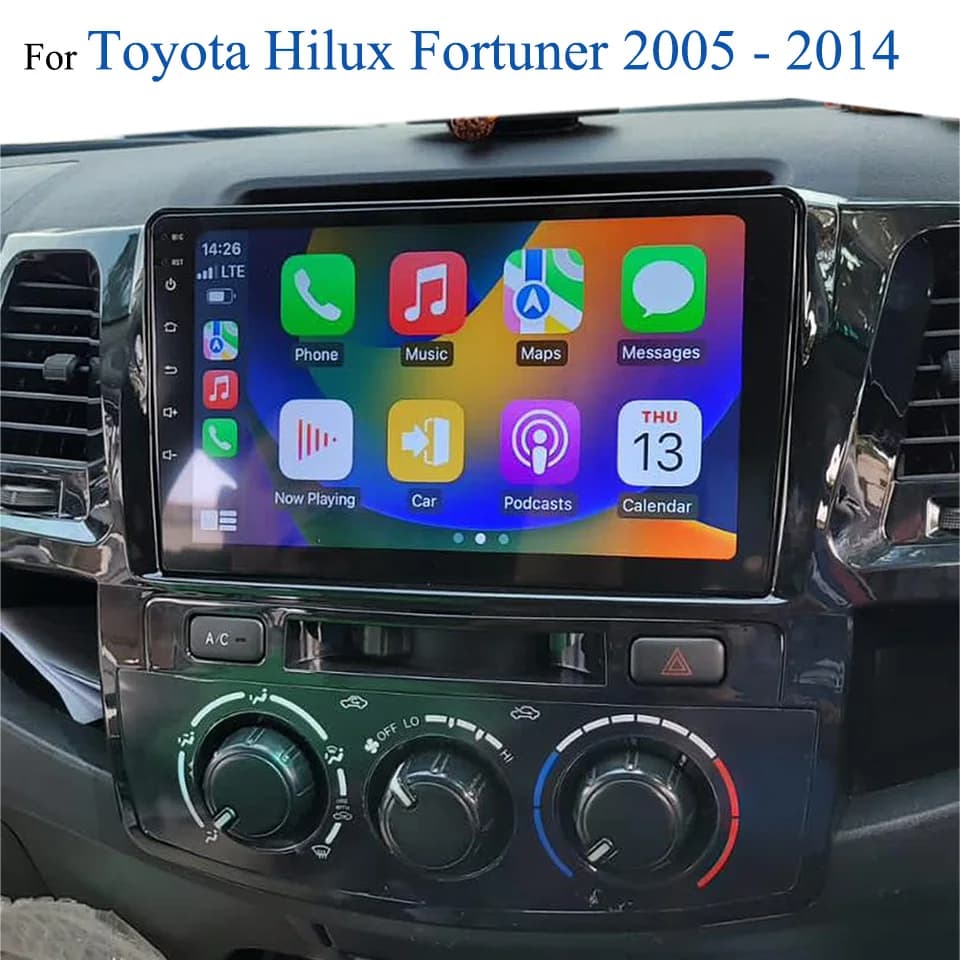 Auto Auto Radio Android14 8G Ram Per Toyota Fortuner Hilux 2005 - 2014 Unità principale multimediale 2Din DVD Registratore a nastro Carplay 4G Lte
