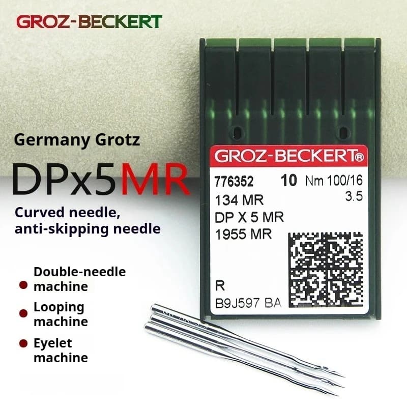 100PCS Needle Sewing Machine Parts Groz‑Beckert DPx5MR Curved‑Back Needle Special For Quilting Sewing Machine Replacement Spares
