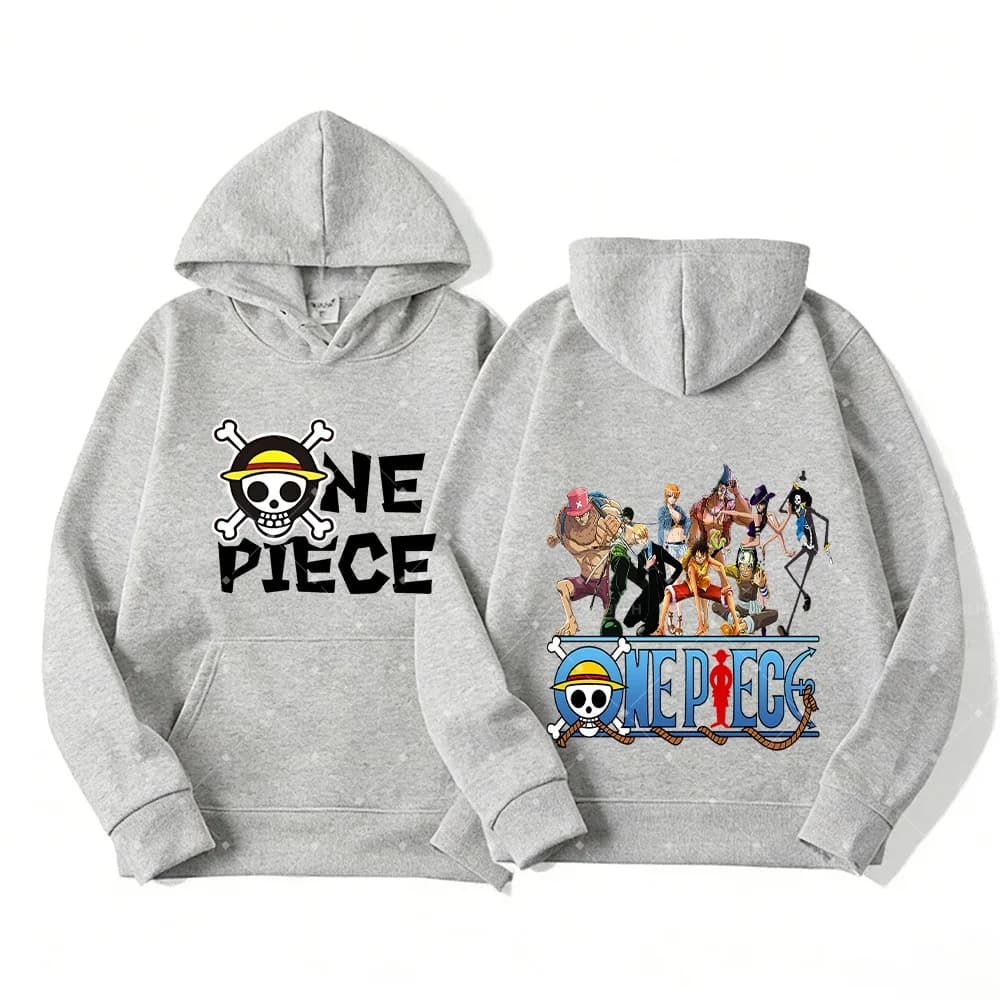 Felpa con Cappuccio One Piece Luffy Gear 5 per Famiglia, Abbinata Genitore-Figlio, Casual Ispirata agli Anime, per Bambini e Adulti