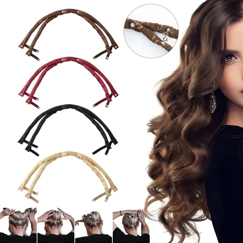 Fascia per capelli arricciacapelli 3 in 1 senza calore, morbidi arricciacapelli senza calore per ricci notturni, strumento per ricci flessibili per ragazze, tutti i tipi di capelli