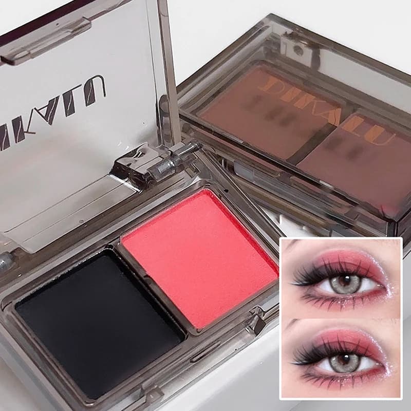 DIKALU Palette Black Night Shadows Dark, Pigment Brilliant Eyes, Glittered Umbrella, Opaco, Perlescent, Shimmer, Korean Cosmetic