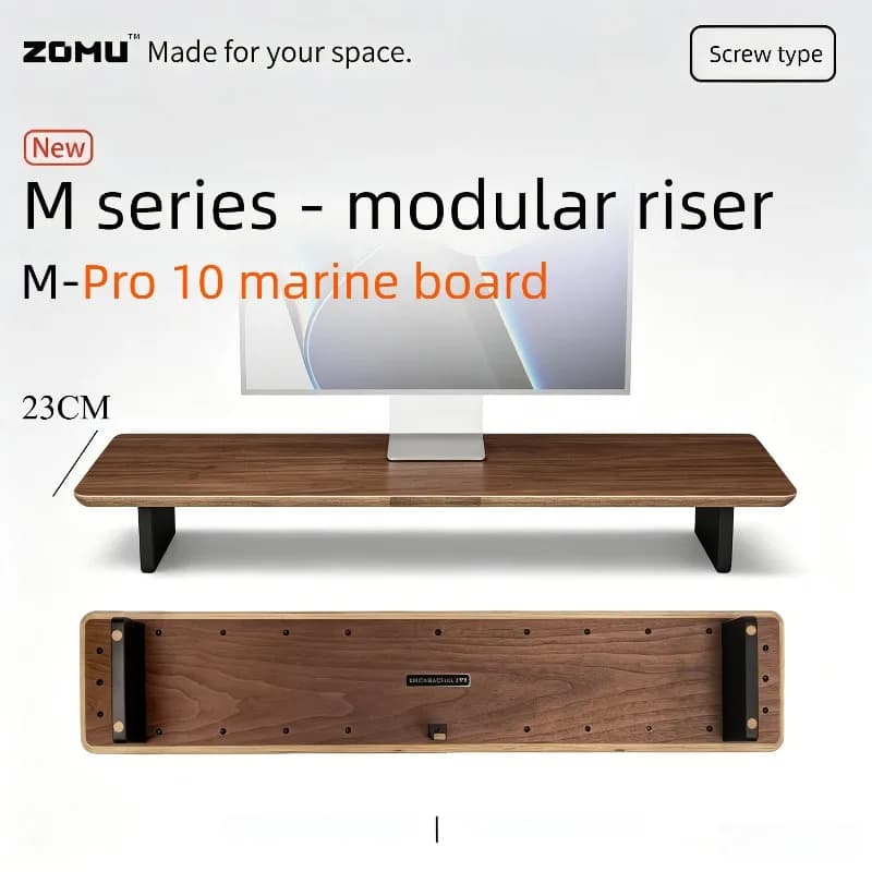 M-Pro10 Modular Display Elevated Stand Wooden Desktop Storage Computer Monitor Height Stand Office Living Room Computer Racks