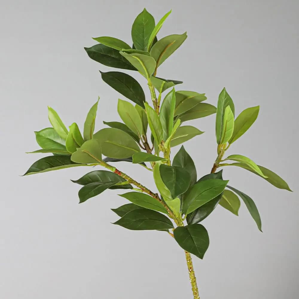 Large Artificial Fagraea Branches Realistic Handmade Pachira Branches Real Touch Elegant Fake Plants Birthday Party Decor