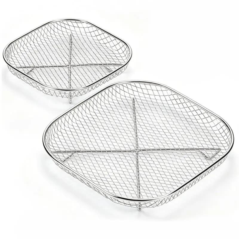 WCS-For Ninja Crispi Air Fryer FN101 2PCS Stainless Steel Reusable Crisper Rack- Even Heating For Crispy Food