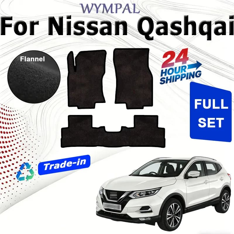 Tappetini per Auto in Nylon Scamosciato e Velluto per Nissan Qashqai J11 2018 2014~2021 Rogue Sport, Set di Tappeti e Coperture per Pavimento