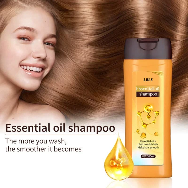 Il shampoo all'olio essenziale migliora lo shampoo antiforfora idratante, morbido e crespo secco