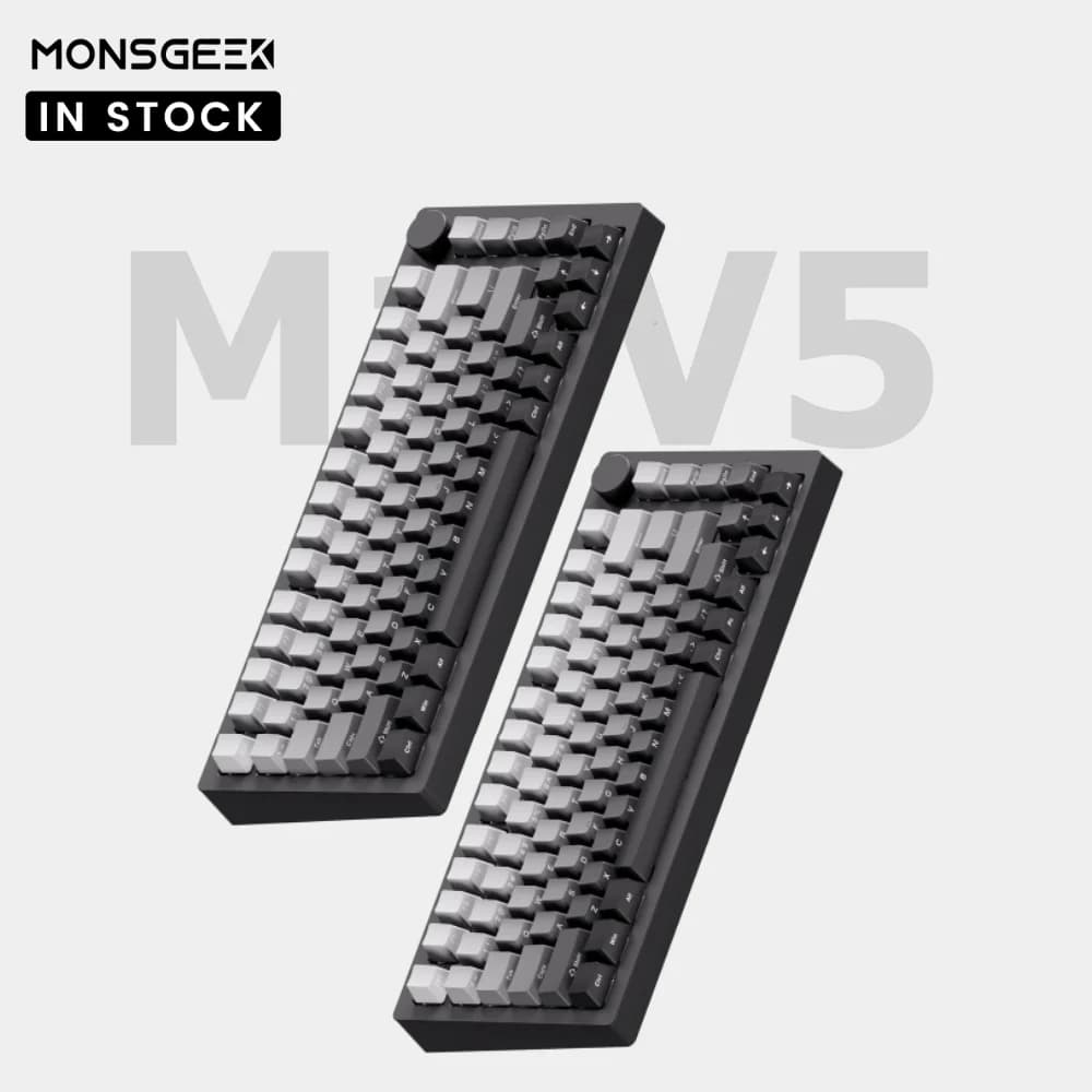 MonsGeek M1 V5 Tastiera meccanica tri-modale VIA 75% alluminio ANSI/ISO 3/5 pin Montaggio con guarnizione per smontaggio rapido RGB sostituibile a caldo