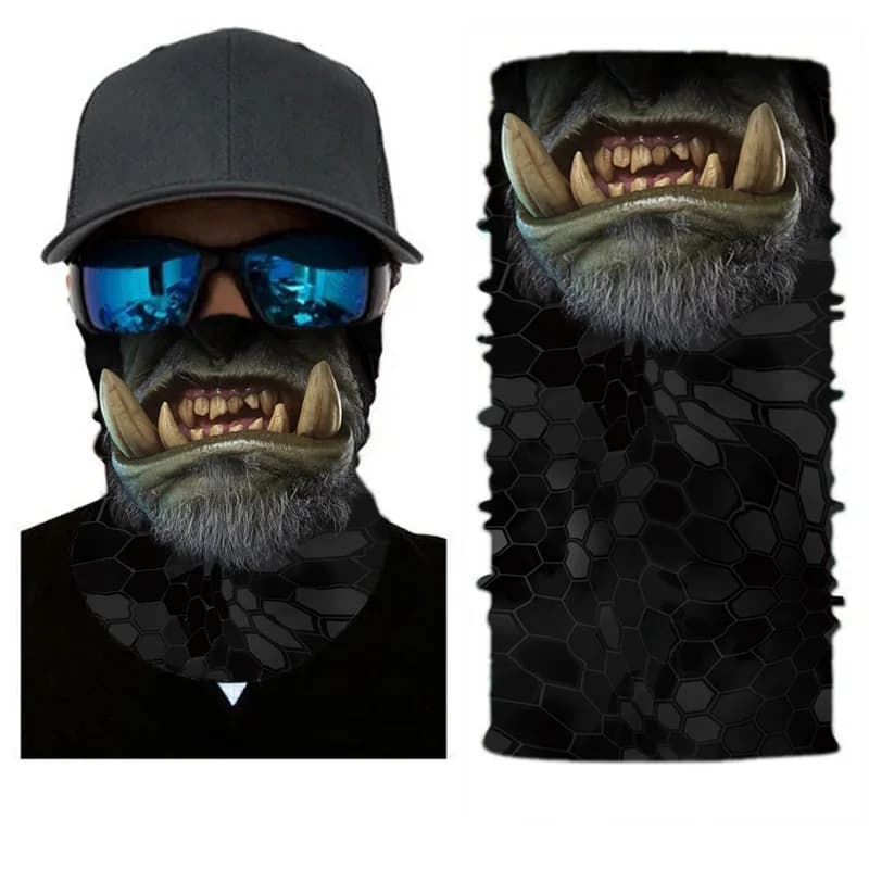 1 Pezzo Balaclava Moto Ciclismo Scudo Facciale Copricollo Sciarpa Maschera Sportiva Bandana Buff per Arrampicata Escursionismo