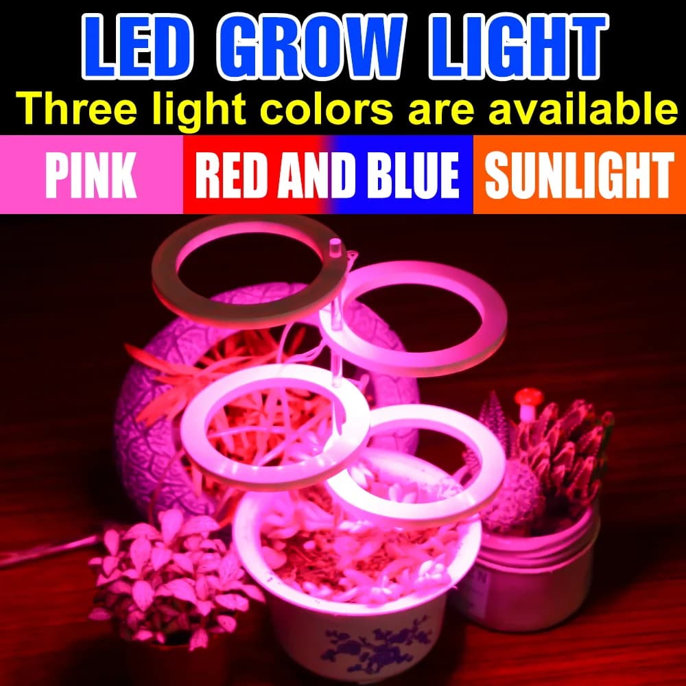 Luci LED per Coltivazione Indoor USB Dimmerabili con Funzione Timer DC5V Spettro Completo per Verdure Frutta Semi Piante in Vaso Lampada per Coltivazione