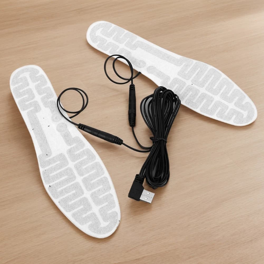 Solette per scarpe riscaldate USB Pellicola scaldapiedi 10W Cuscinetto riscaldante elettrico per piedi Solette calde invernali per uomini e donne