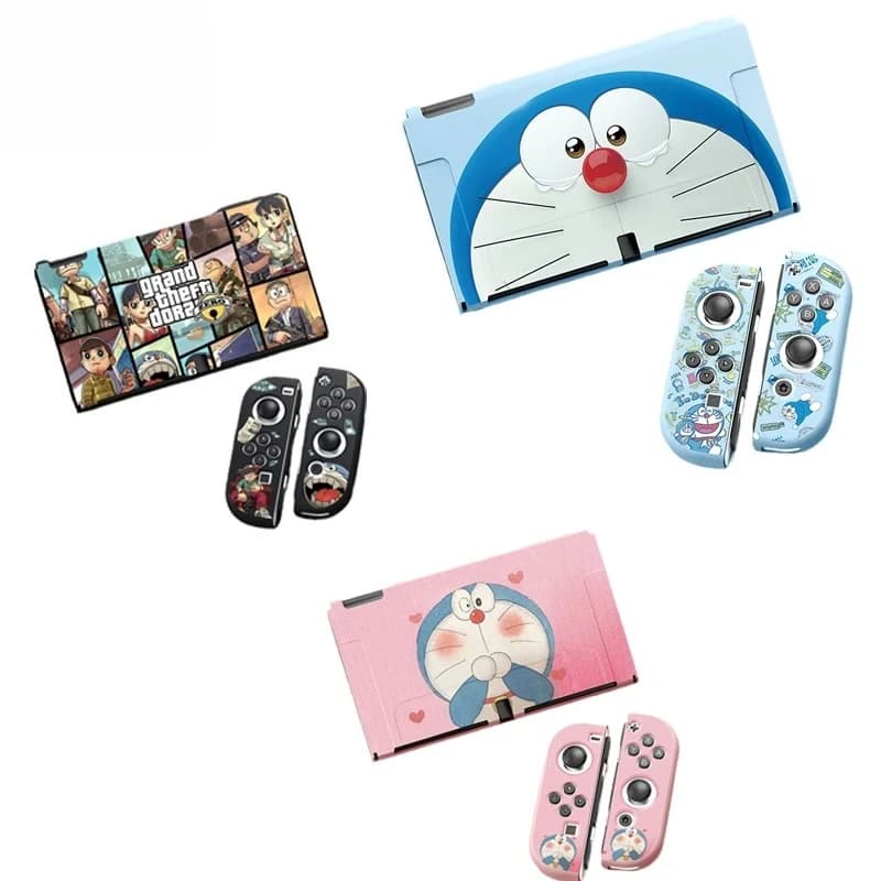 Doraemon Soft Case for Nintendo Switch Oled NS Protective Cover Game Console Split Accessories Cartoon Anime Anti-fall Shell