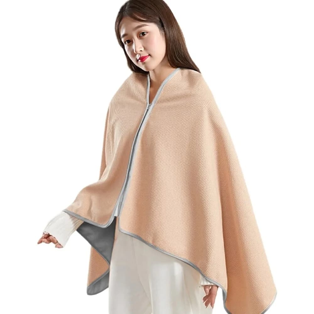 Comoda coperta riscaldata elettrica lavabile antivento riscaldamento rapido scaldamuscoli avvolgente portatile 80 * 140 cm scialle riscaldato USB da ufficio