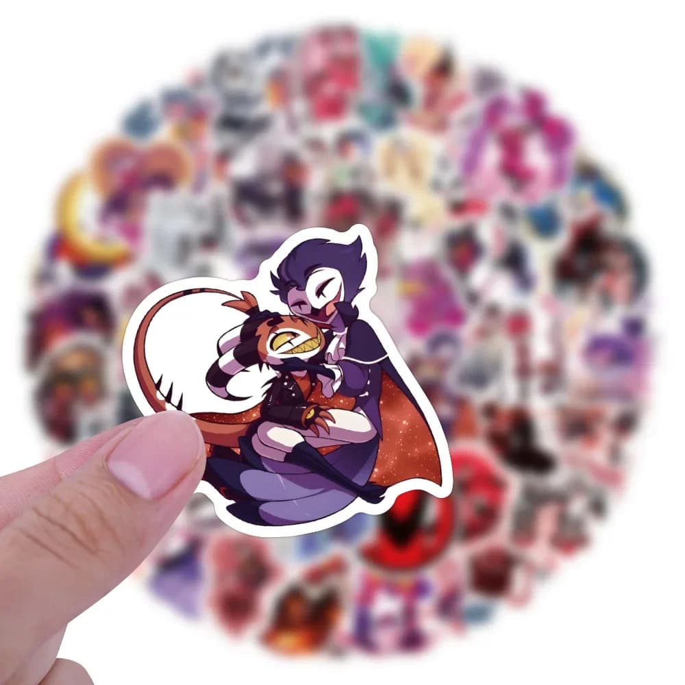 50/120Pcs Helluva Boss Anime Graffiti Stickers Laptop Suitcase Laptop Guitar Skateboard Decoration Waterproof DIY Stickers