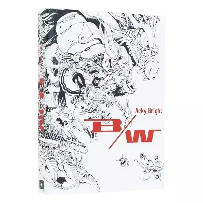B/W Original Art Book Artwork Illustration Collection Cyberpunk Beauty Line Art Sketch