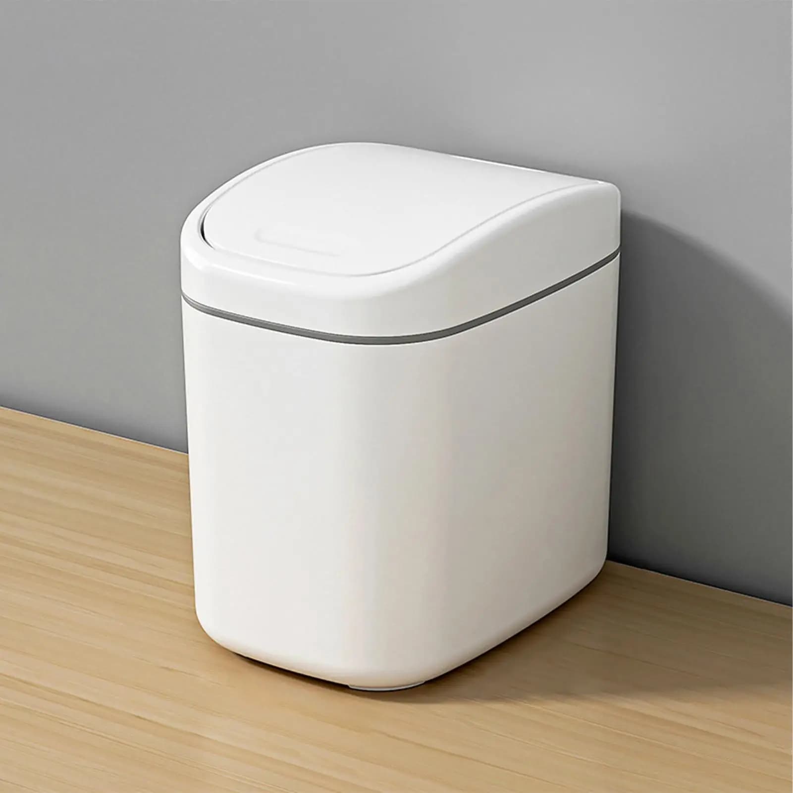 Cestino da Scrivania con Coperchio, Pattumiera Multifunzionale da Tavolo, Bidone della Spazzatura, Dispenser per Bagno